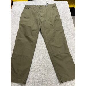 Alpine Design Mens Utility Pants Vintage Olive Double Knee Work pant 40x32 NWT